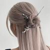Punk Snake Hairpin Hair Sticks Rhinestones Irregular Texture Metal Vintage Headwear Hairstyle for Women Hair Accessories