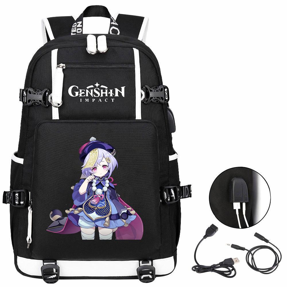 Genshin Original God, Peripheral Printing Backpack Large Capacity Travel Bag Student Computer School Bag