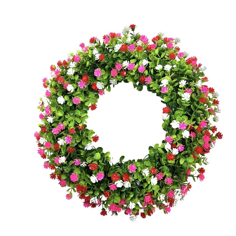 Eucalyptus Colorful Garland 28cm Fake Flower 3D Simulation Flower Wreath  Front Door