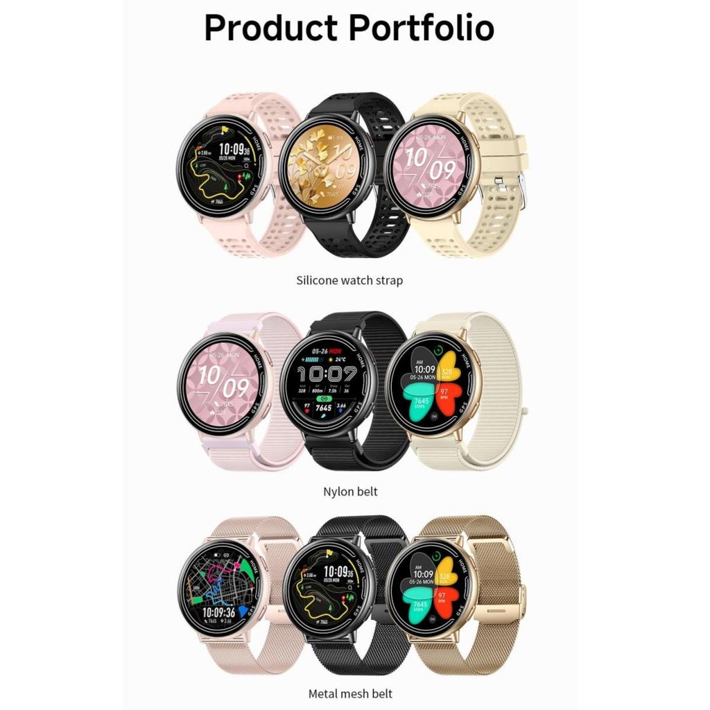 Rainbuvvy KC100 GPS Smartwatch 1.39inch 360x360 BT5.3 Bluetooth Call 1ATM Waterproof 230mAh Android Smart Bracelet Women Sports Watch