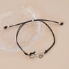 Women Bracelet Oil-dropping Handmade Braided Adjustable Soft Love Heart Black Cat Charm Rope String