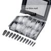 240Pcs Soft Gel False Nail Tips Semi-Matte Almond T-Shape Teardrop Full Cover Fake Nails Extension Tool