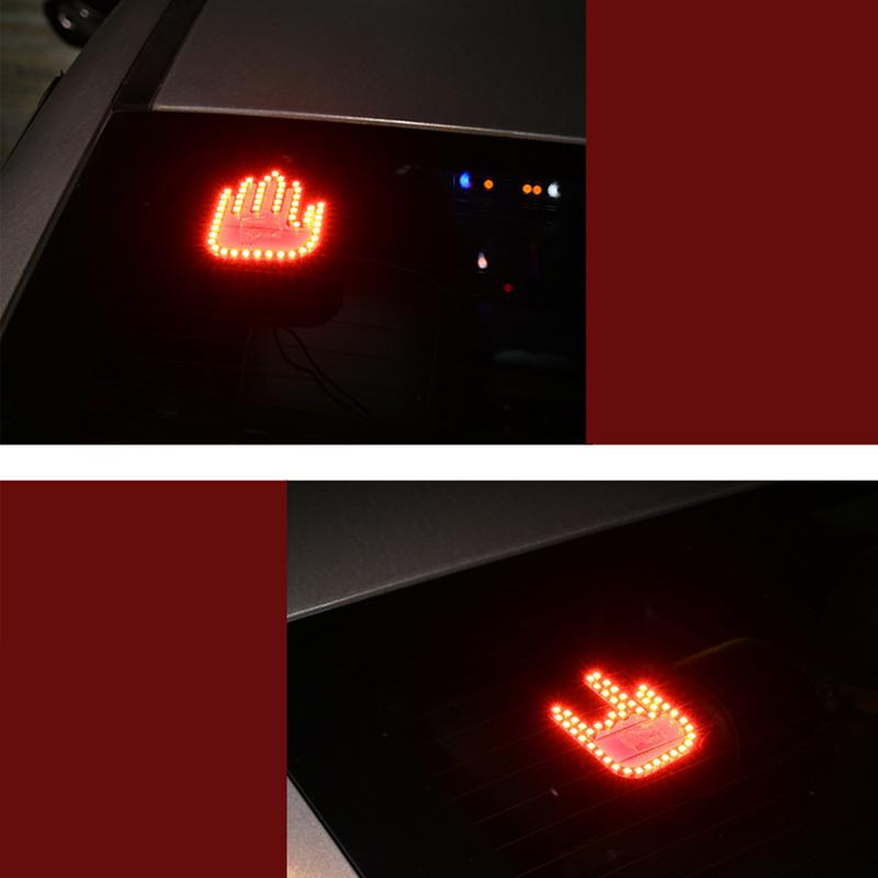 Hand Light For Car Funny LED Hand Sign With Remote Rear Window Sign Funny Finger Vehicle Accessories For Automotive Truck