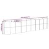 VidaXL Raised Garden Bed Flower Pot Planter Box Raised Bed Patio Terrace Outdoor Galvanized Steel 332x40x68 318909