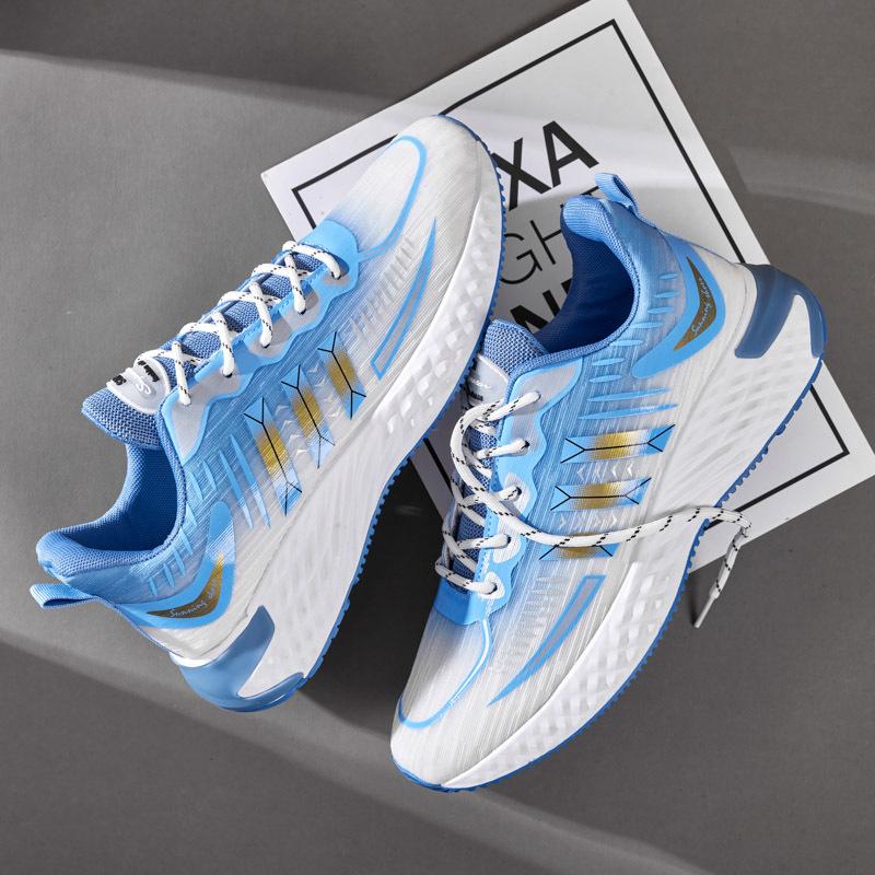 2024 Autumn New Men's Sports Shoes Soft-soled Casual Mesh Breathable Shoes Low-top Versatile Student Shoes