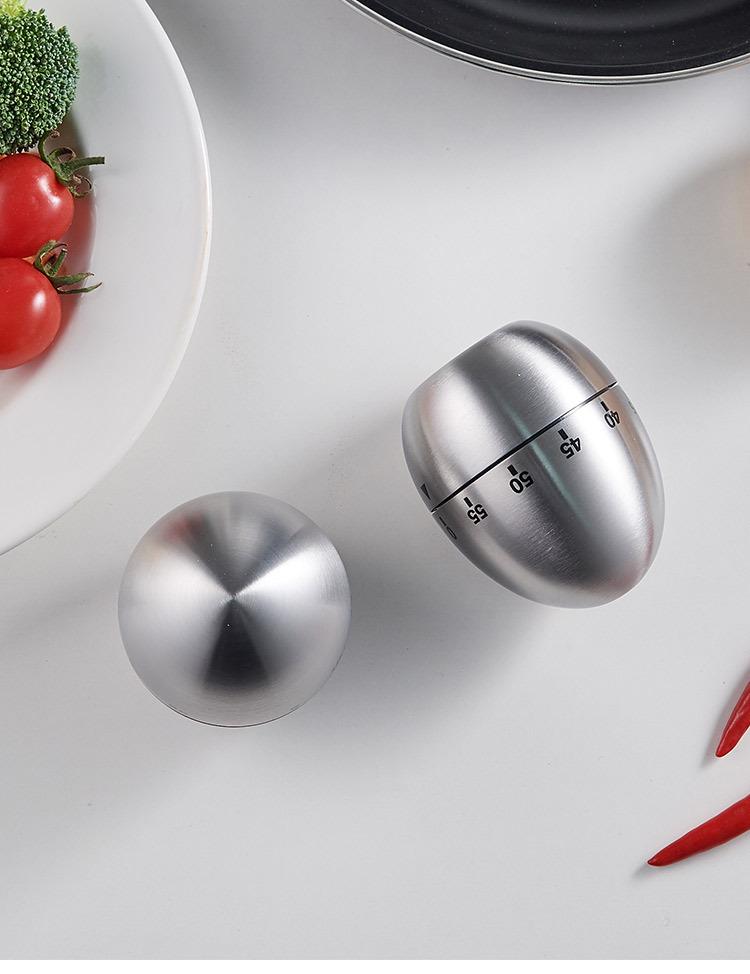 Egg-Shaped Kitchen Timer, 60-Minute Mechanical Timer for Cooking, Baking, and Study Sessions