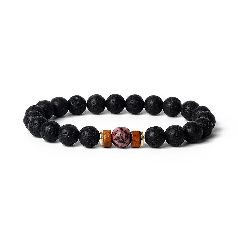 Lava Onyx Dzi Tibetan Buddha Bracelets Men Volcanic Stone Chakra Beads Diffuser Bracelet Women Vintage Meditation Amulet Jewelry