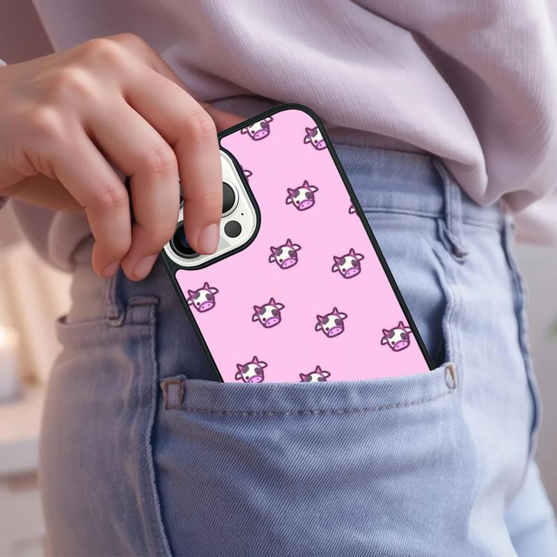 

Animal Cute Cartoon Cow Phone Case For iPhone 17 Air 15 16e 14 13 Pro Max Coque 12 11 Pro Max PLUS cover iPhone 17