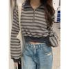 Early Autumn 2023 Women's Striped Hoodie Sweater - High-End, Versatile, Loose Slimming Knitwear