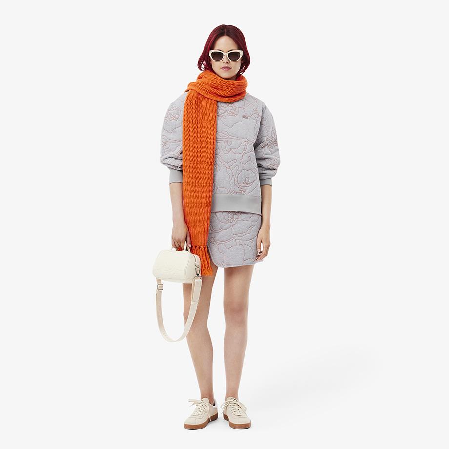 [Lacoste] Women's Flower Pattern Reversible Padded Sweatshirt SF2686-54N2KQ
