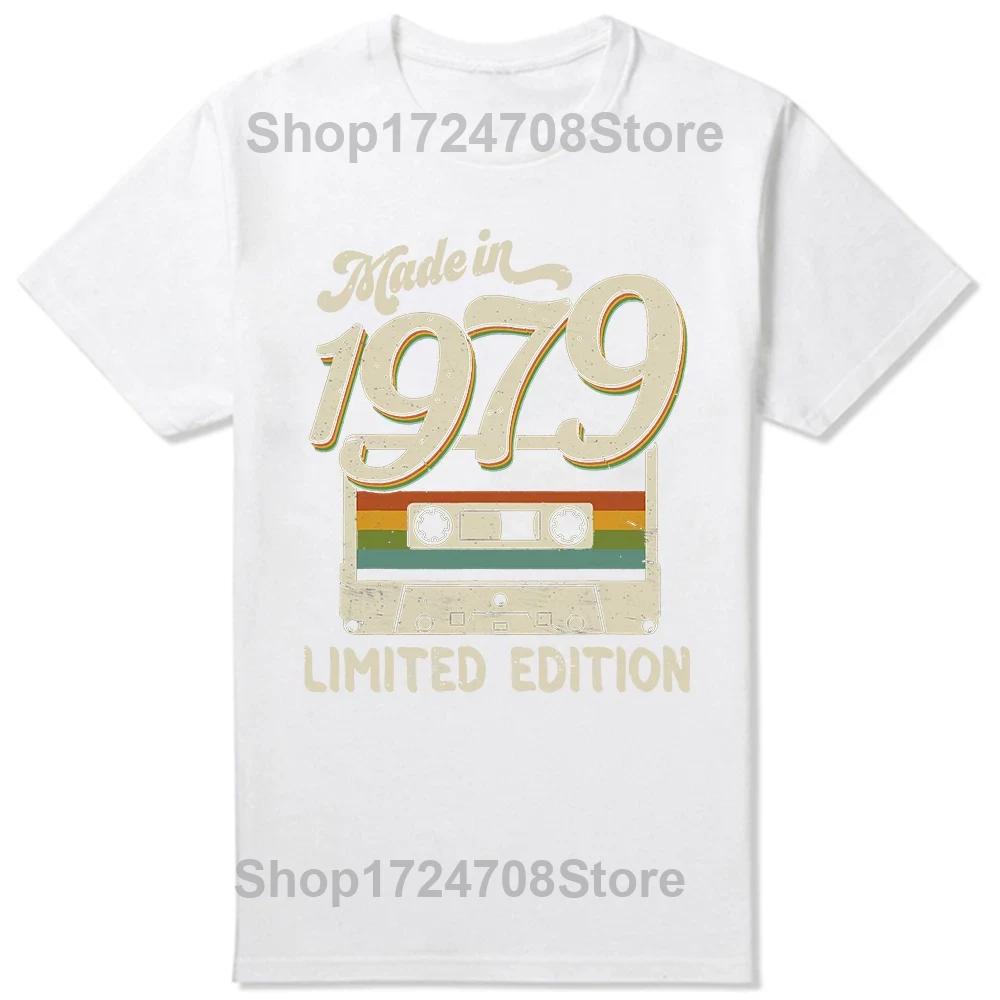 Vintage 1979 Limited Edition 45 Years Old 45th Birthday T Shirts Gifts Cotton Summer Tees Tops Men's Short Sleeve T-shirt