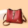 Borsa a Tracolla a Secchiello da Donna Multi-strato Elegante