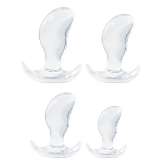 Transparent Anal Stopper Butt Stopper Reusable Adult Sex Toy Ergonomic Personal Anal Trainer for Men Women Couples Beginners