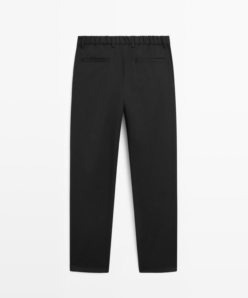 Masimodutti Cool Wool Blend Pintuck Pants
