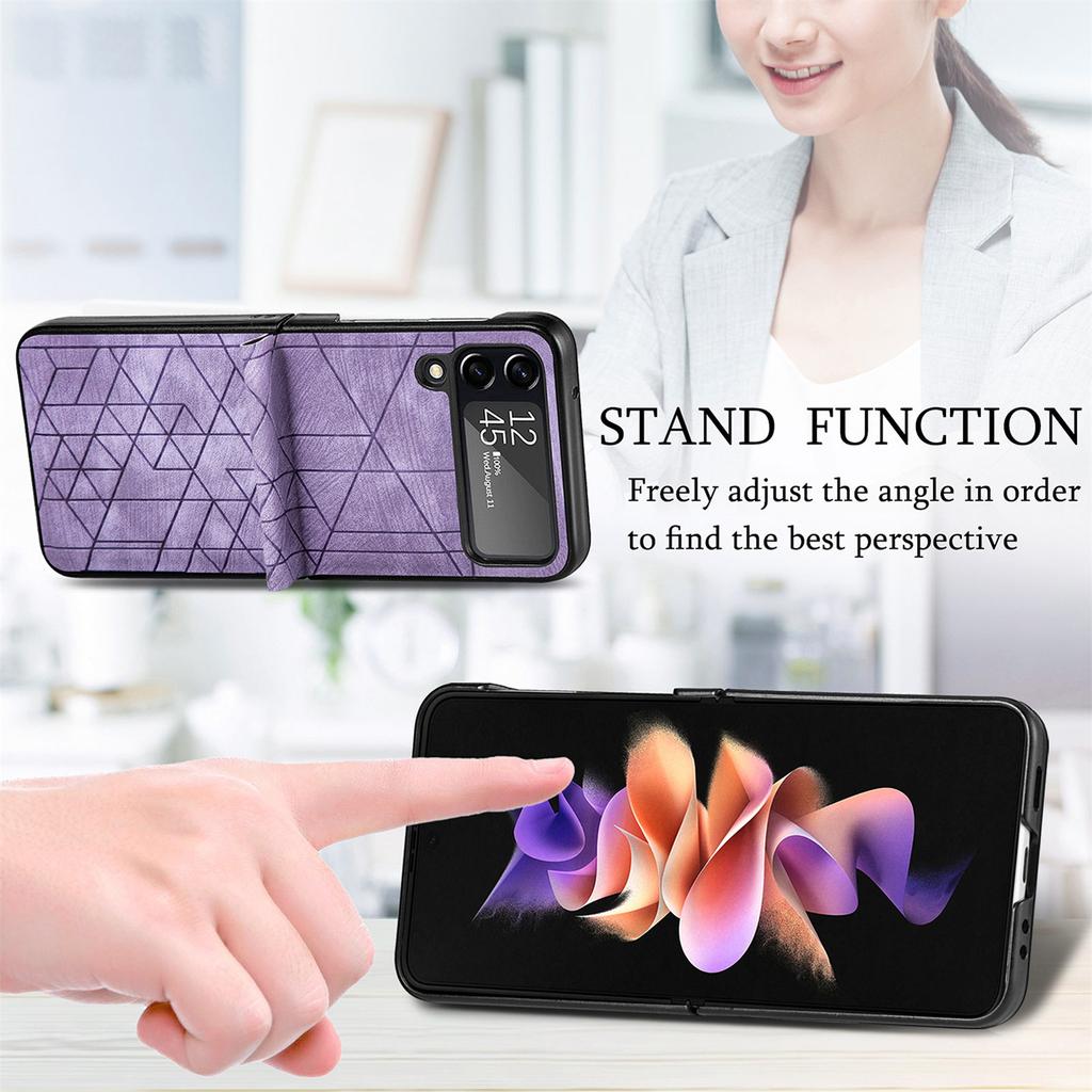 Do Samsung Z Flip 4 5g antypoślizgowe składane skórzane etui do Samsung Galaxy Z Flip4 Flip 4 Zflip4 torba na telefon chroniąca przed upadkiem