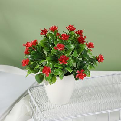 Simulation Bonsai No Need To Water Party Favor Full Bloom Artificial Tea Rose Wedding Prop Eye-catching Decoration