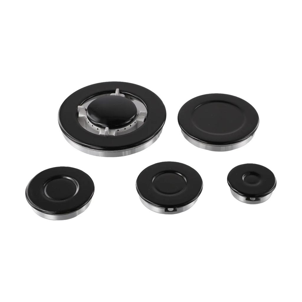 1set Upgrade Cooker Hat Set Oven Gas Hob Burner Crown Flame Cap For SABAF Stove Handles Lid Kit Gas Stove Burners