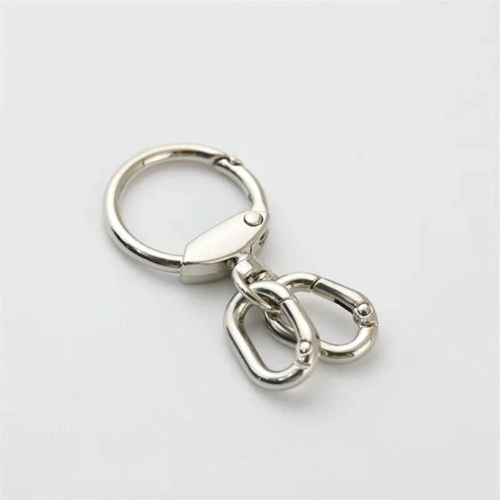 2 PCS Connector Clasps Metal Swivel Clasp Clips Spring Ring Hook Rings O-ring Buckle Keychain Keys Management