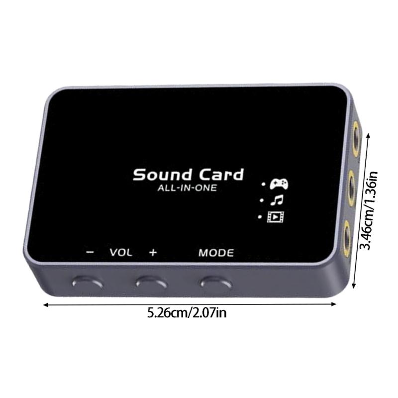 Professional Portable Sound Card Type C Docking Station With Virtual 7.1 Surround For PC Laptop And Mobile Devices