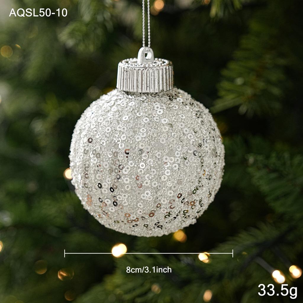 Sequin Christmas Ornament Rhinestone Rhinestone Christmas Ornament Pearl Christmas Ornament Lightweight For Window Display