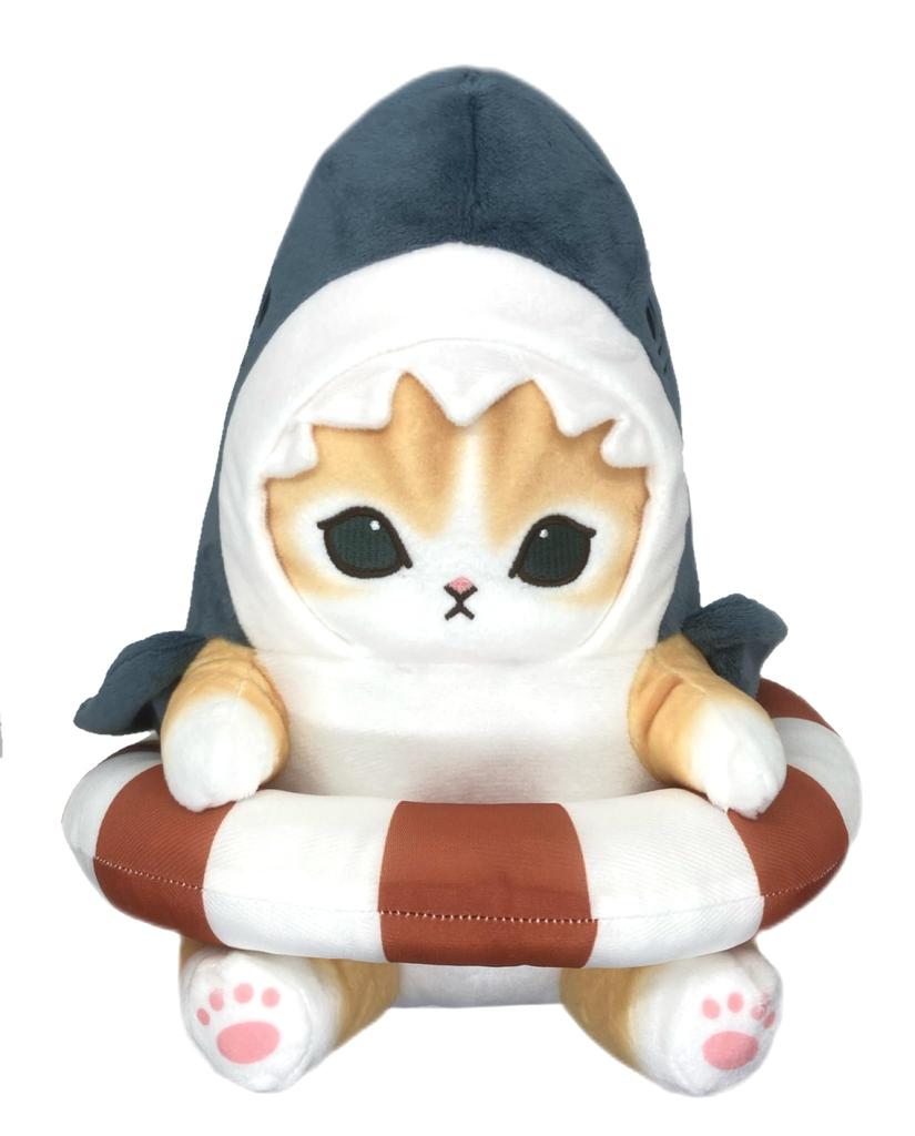 Mofusand Shark Cat Killer Whale Cat Big Plush 28cm & Toy, Approx. (Shark Cat)