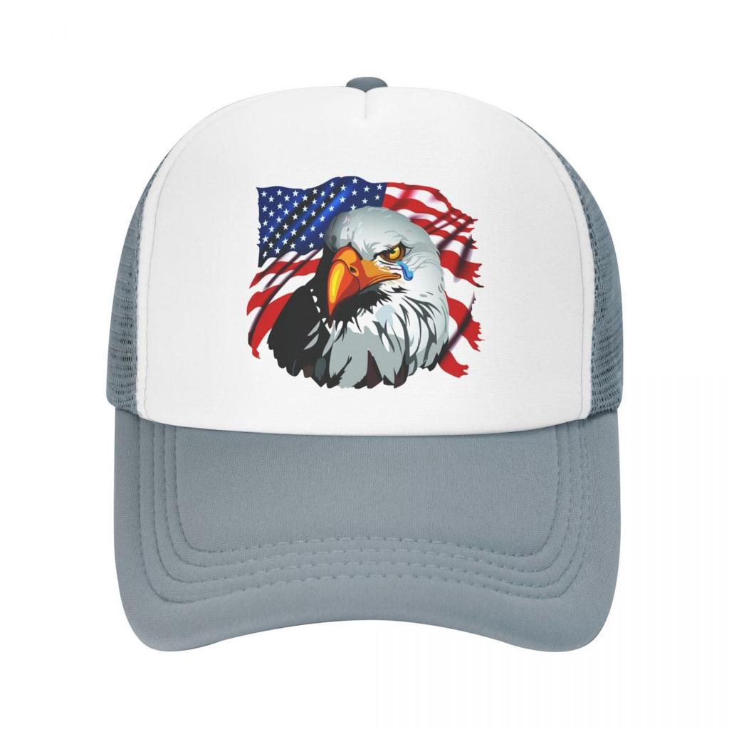 Punk USA American Flag Bald Eagle Baseball Cap Unisex Women Adjustable Trucker Hat Sports Snapback Caps