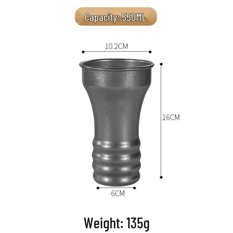 Hammered Double-Layer Stainless Steel Camping Cup
