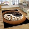 HD Natur Yin Yang 3D Chinesisches Tai Chi Bagua Teppich Teppich für Wohnzimmer Schlafzimmer Dekor, Rutschfeste Dekoration für Sofa Fußmatte Geschenk