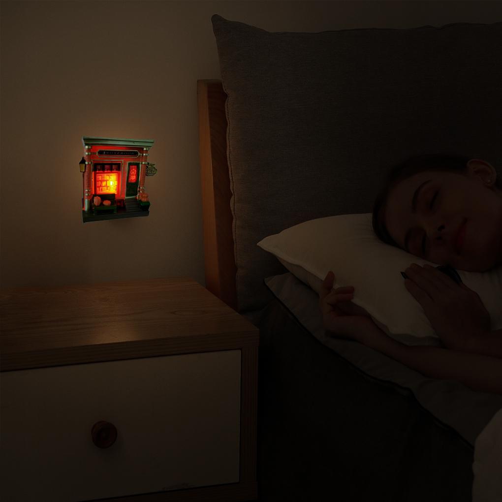 Bookstore Night Light with Warm Glow Bookstore Wall Projector Light Miniature LED Night Light for Office Living Room Bedroom