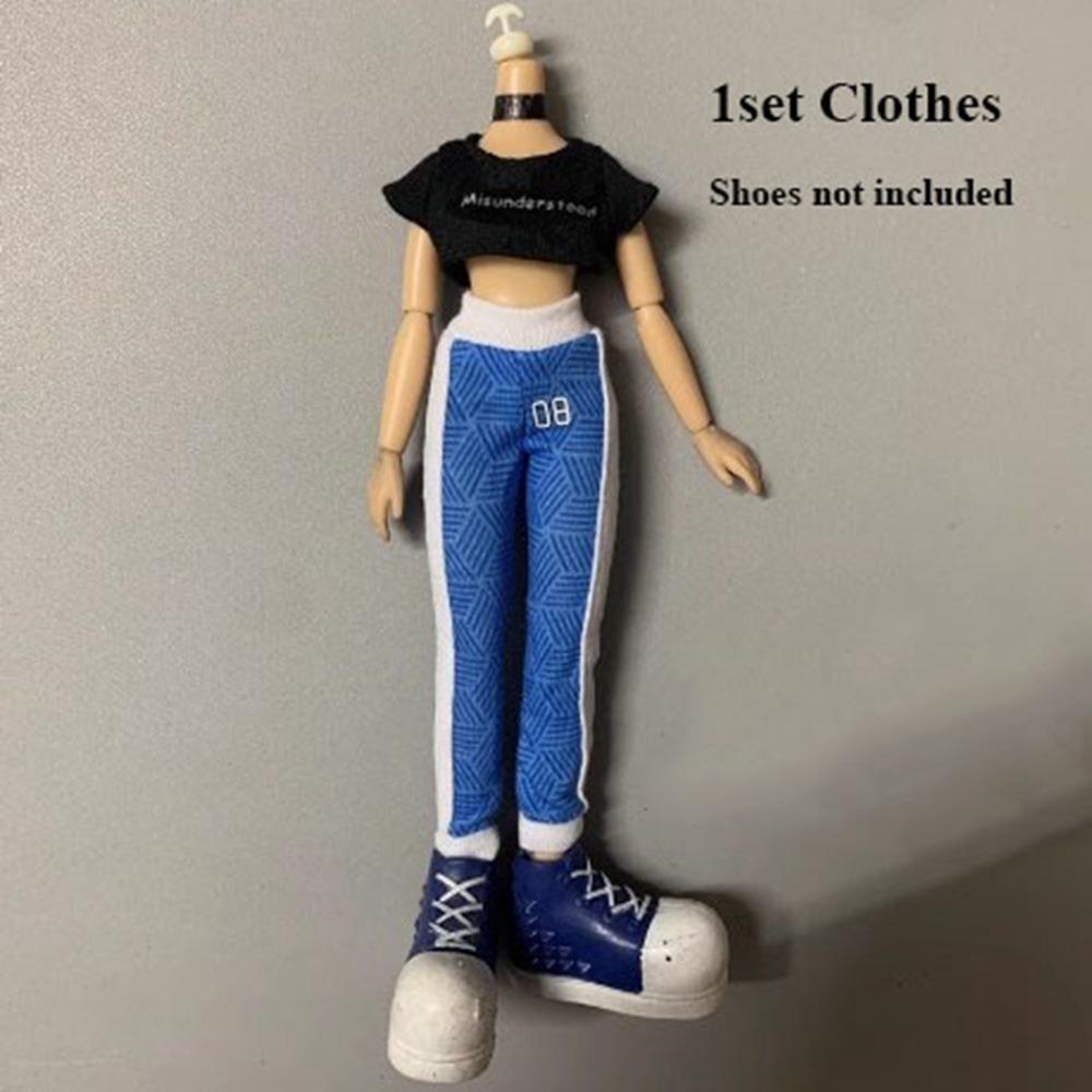 Kids Toys Doll Outfit Skirt Fashion T-shirt Pants Doll Dresses Clothes for 1/6 BJD 27~28cm Doll