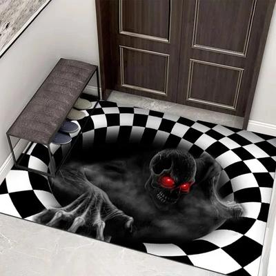 Halloween 3D Pokrywa Studzienki Horror Mata Dywan Halloween Pułapka Klauna Mata Wejściowa Kuchnia Łazienka Sypialnia Dekoracyjne Maty Podłogowe