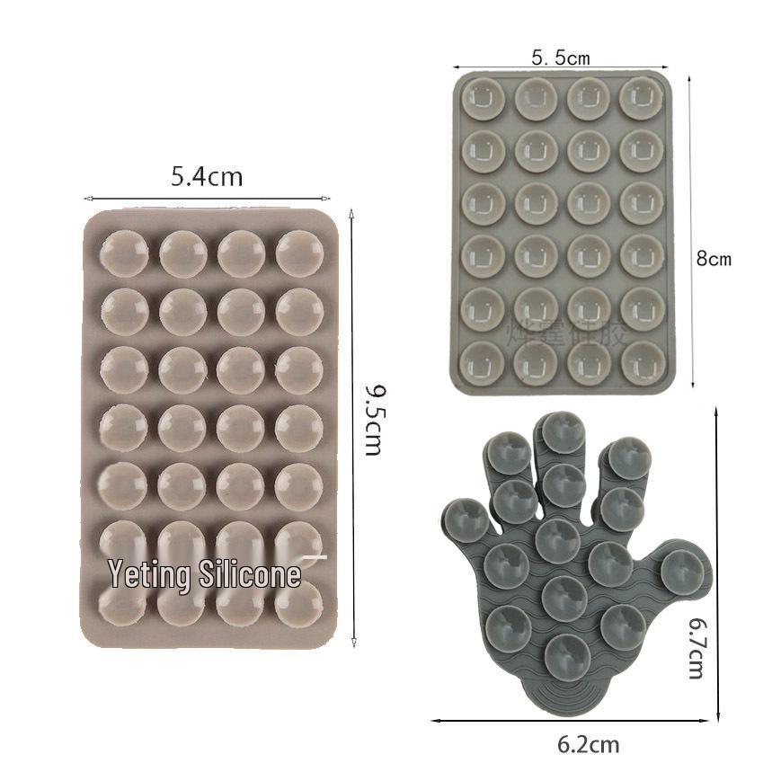 Double-Sided Silicone Mobile Phone Suction Cup Holder with 28/24 Beads for Strong Grip and Decompression