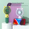 2026 New Cartoon Portable USB Charging Dual-Color Handheld & Desktop Fan for Students