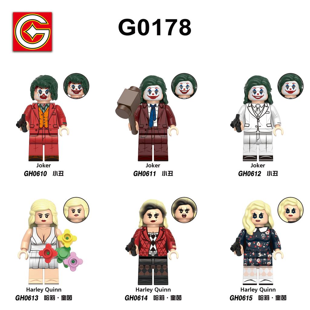 Kdl830 G0178 Super British Building Block Villain Clown Girl Harry Assembling Doll Toy