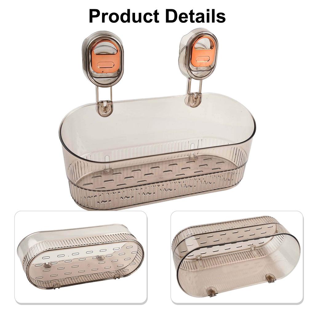 No Drill Suction Organizer Box Perfectly Designed to Hold Various Toiletries While Maintaining a Clean Environment