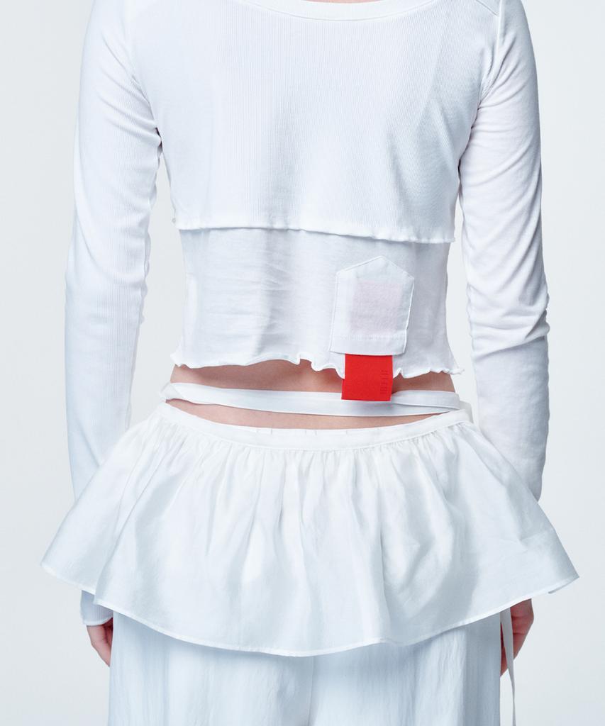 2113 Studio Ruffle Micro Mini Wrap Skirt White