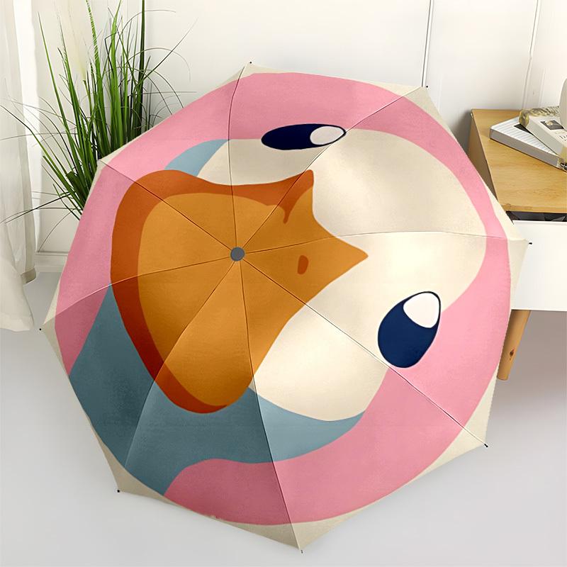 1pc Duck Face Automatic Umbrella 8-Bone Design Compact Gear for Outdoor Travel, Perfect Holiday Gift yy250827088