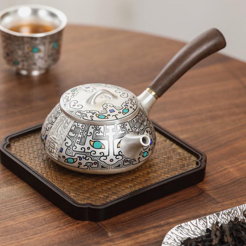 Cha Xun Chinese Classical Silver Teapot