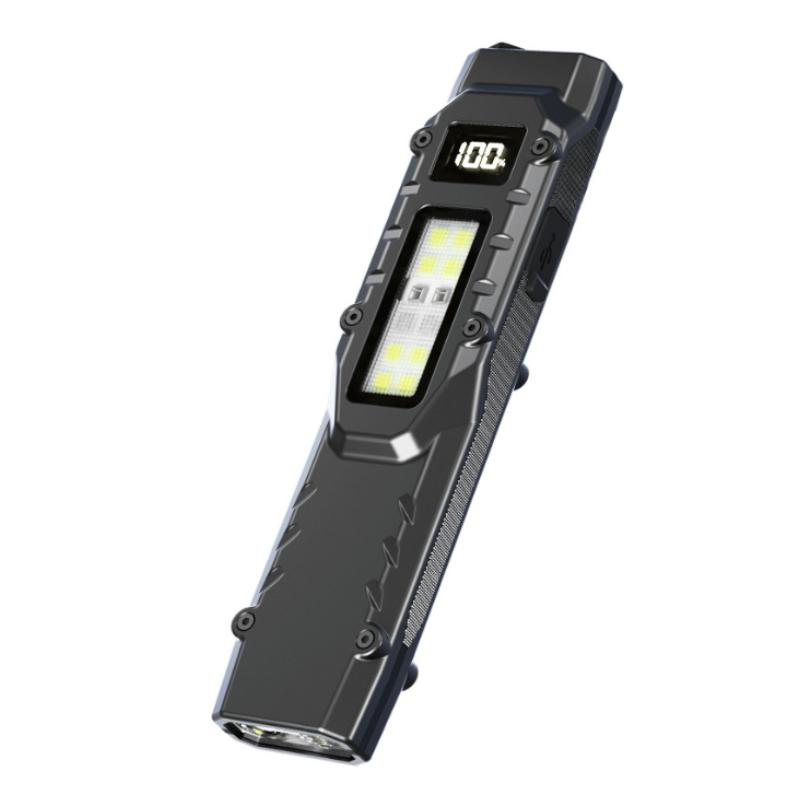 Portable EDC Torch Flashlight USB Rechargeable Tactical Flashlight IPX44 Waterproof LED Work Light for Emergency Camping