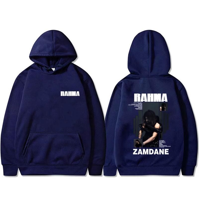 Rapper Zamdane RAHMA Album Hoodie Männlich Vintage Übergroßer Pullover Hoodies Männer Frauen Hip Hop Mode Popmusik Kapuzensweatshirt