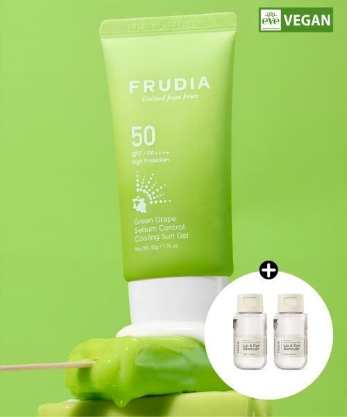 [2-pack] Green Grape Sebum Control Cooling Sun Gel Fresh and Matte Sebum-Controlling Sunscreen 50ml x 2ea (+Free Gift: 2 Mini Removers)
