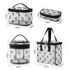 Large Capacity Mesh Cosmetic Bags INS Toiletries Storage Pouch Simple Visible Wash Handbag  Camping