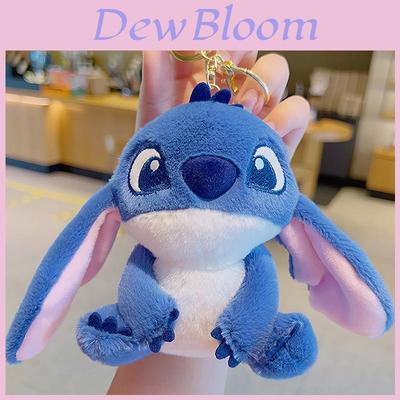 Adorable Plush Stitch Keychain Cute Cartoon Couple Bag Charm Soft Stuffed Pendant