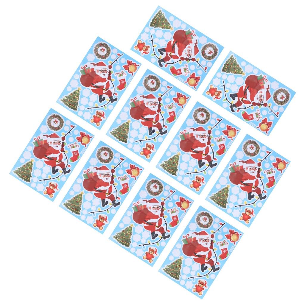10Pcs Christmas Man Decoration Stickers SelfAdhesive Wall Decal Wall Sticker for Home Festival