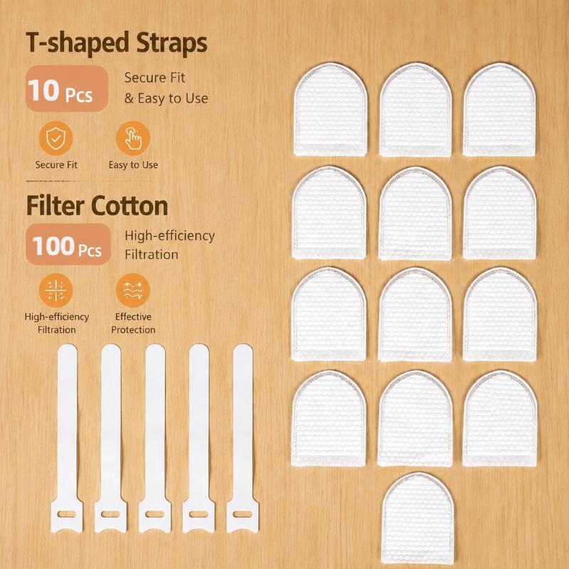 50PCS Faucet Filter Cotton Safe Tap Water Pre-Filter Pads Anti-Splashing for Daily Washing Kitchen Bathroom Use