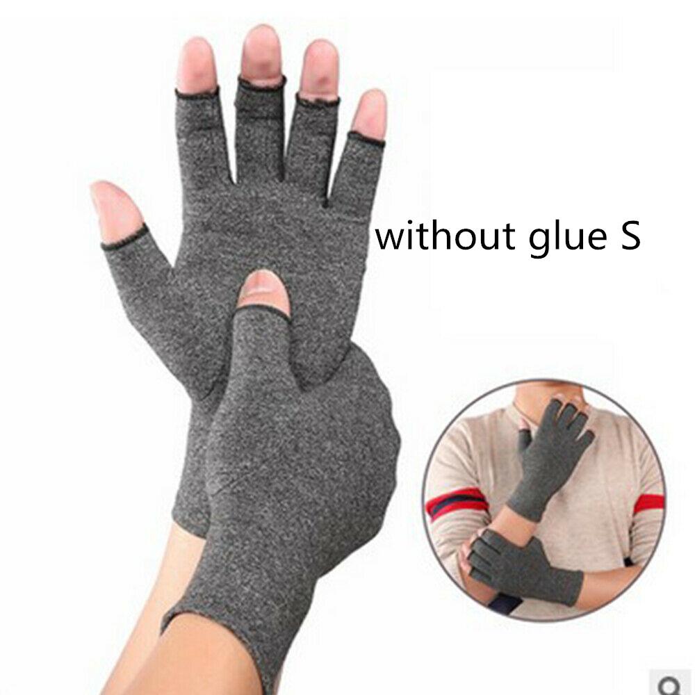 1 пара зимних компрессионных перчаток при артрите, реабилитационные перчатки без пальцев, антиартритные терапевтические перчатки, браслет для поддержки запястья without  glueS серый