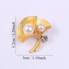 Perła Kobieta Głupi Złoty Ginkgo Biloba Akcesoria Broszka Moda Prosta Spinka Do Ubrań Temperament Akcesoria