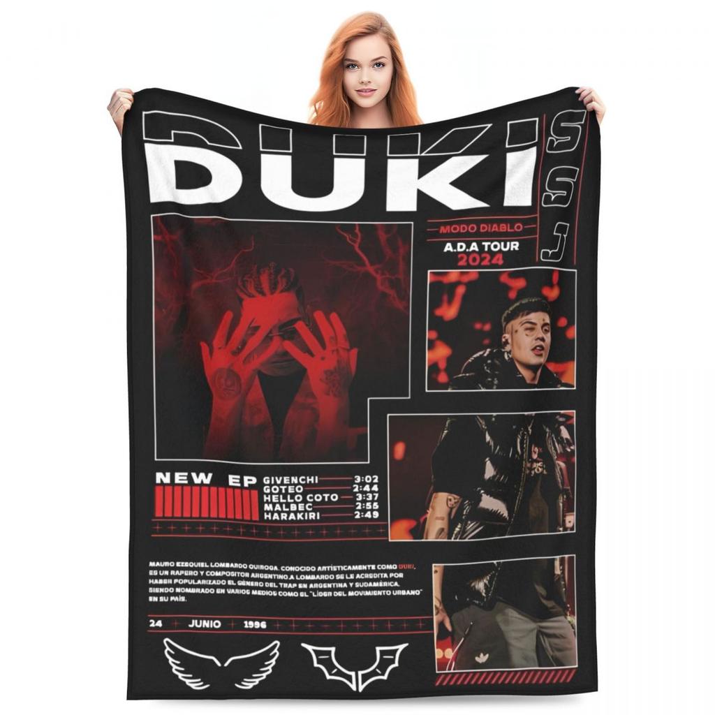 Duki Hip Hop Rapper Fleece Throw Blanket Blanket For Bed Bedroom Ultra-Soft Plush Thin Quilt
