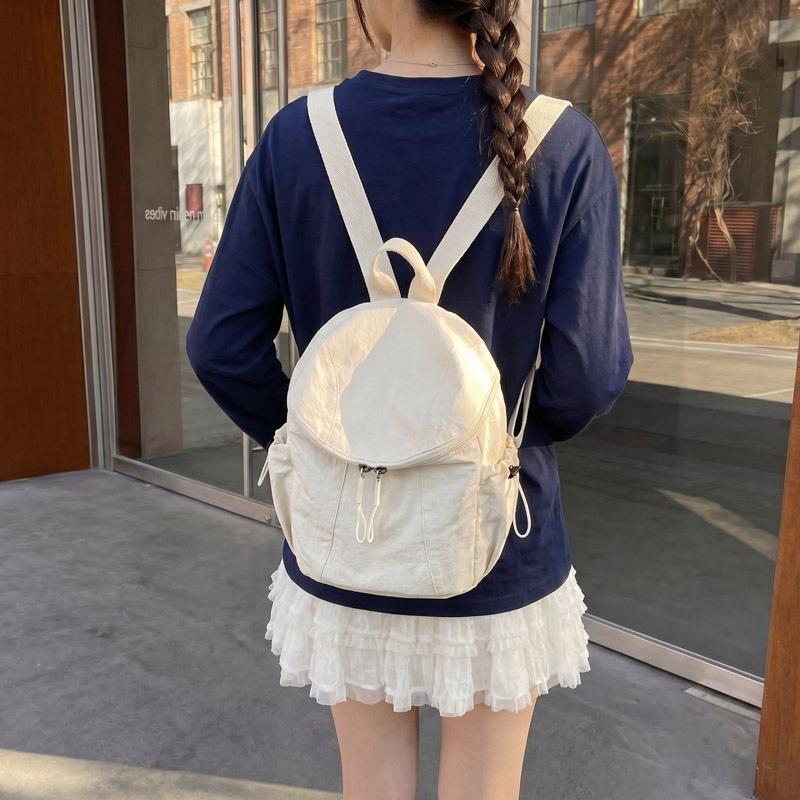 Schoolbag new nylon canvas bag women's fashion new trendy fashion Korean version casual large capacity fashion backpack school bag