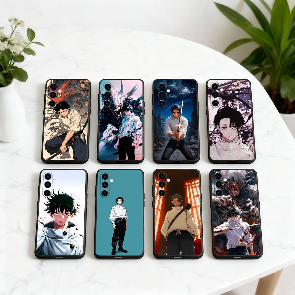 J-Jujut-su K-Kaisen O-Okkotsu Y-Yuta-OY Phone Case Black Silicone Soft For Samsung Galaxy A73,A72,A71,A70,A53,A52,A51